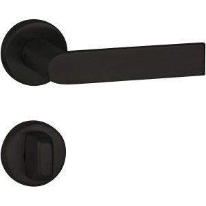 Hermat Türdrücker BASIC 13 aus Edelstahl, WC – Badezimmer Schwarz matt