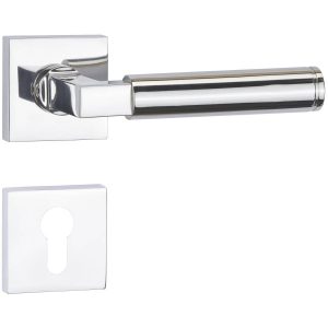 Hermat Türdrücker INFINITY 01 aus Edelstahl, PZ – Profilzylinder Chrom poliert