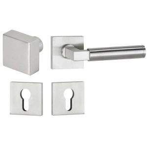 Hermat Türdrücker INFINITY 01 aus Edelstahl, Knopf / Drücker – DIN rechts Edelstahl matt