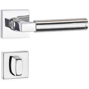 Hermat Türdrücker INFINITY 01 aus Edelstahl, WC – Badezimmer Chrom poliert