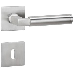 Hermat Türdrücker INFINITY 02 aus Edelstahl, BB – Buntbart Edelstahl matt