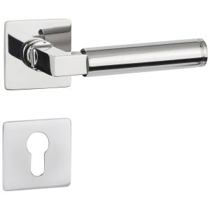 Hermat Türdrücker INFINITY 02 aus Edelstahl, PZ – Profilzylinder Chrom poliert