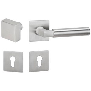 Hermat Türdrücker INFINITY 02 aus Edelstahl, Knopf / Drücker – DIN rechts Edelstahl matt
