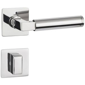 Hermat Türdrücker INFINITY 02 aus Edelstahl, WC – Badezimmer Chrom poliert