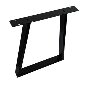 Gedotec Tischkufe FERRO-T aus Stahl Schwarz, 710 x 580 mm