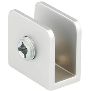 Siso Klemmtablarträger SQUARE aus Metall, Silber matt 4 – 8 mm
