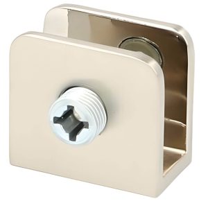 Siso Klemmtablarträger SQUARE aus Metall, Edelstahl-Optik 4 – 8 mm