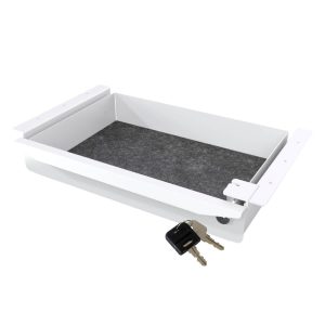 BMB Unterbau-Schublade STORIT aus Stahl, abschließbar 400 x 270 x 75 mm Weiß RAL 9010
