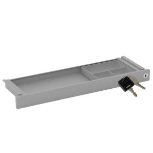 BMB Unterbau-Schublade STORIT SLIM aus Kunststoff, abschließbar 718 x 230 x 60 mm Silber