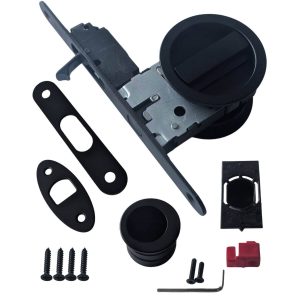 Fimet Schiebetürschloss-SET G500T, Schwarz matt