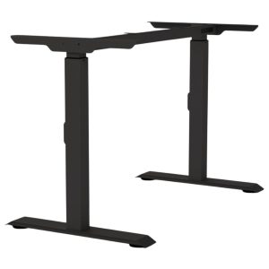 BMB Tischgestell M-MORE.2 aus Stahl manuell höhenverstellbar 650 – 830 mm, Verkehrsschwarz RAL 9017