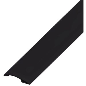 Alfer Höhenausgleichsprofil aus Aluminium gewölbt, 39 x 7,5 mm Ausgleichshöhe 2 – 12 mm Schwarz eloxiert 2000 mm