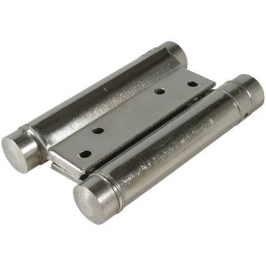 IBFM Pendeltürband aus Stahl vernickelt mit Feder beidseitig öffnend & selbstschließend, 75 mm Tragkraft 15 kg