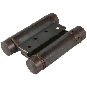 IBFM Pendeltürband aus Stahl Bronze antik mit Feder beidseitig öffnend & selbstschließend, 175 mm Tragkraft 55 kg