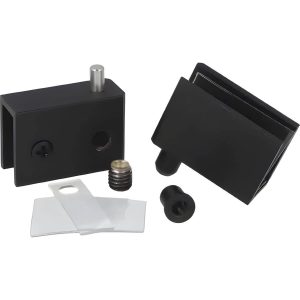 Siso Glastürscharnier WANDA aus Messing für Glasstärke 4 – 8 mm, Schwarz matt