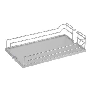 Kesseböhmer Einhängetablar Arena Classic+ für Unterschrank/Hochschrank-Frontauszug  Anti-Rutsch, verchromt – 250x463x112 mm