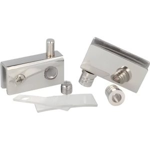 Siso Glastürscharnier VARIO aus Edelstahl poliert für Glasdicke 6 mm – 42 x 20 x 2 mm