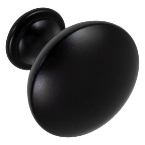 Häfele Möbelknopf FERRY aus Metall rund Ø 30 mm, Schwarz matt