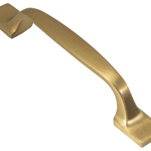 Häfele Möbelgriff LAGOS aus Messing gebürstet, BA 96 – 305 mm, 227 x 29 x 192 mm