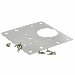 Siso Reparaturplatte EASY 90×90 mm für Topfscharniere Edelstahl mit Schrauben