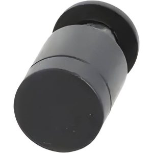 Siso Glastürknopf BONSAI aus Aluminium zum Aufstecken 13 x 27 mm für Glasdicke 4 – 6 mm, Schwarz matt