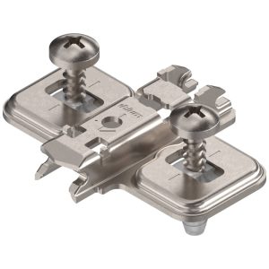 Blum Clip Top Kreuzmontageplatte mit Schrauben und Spreizdübeln, Clip-Montageplatte 0mm