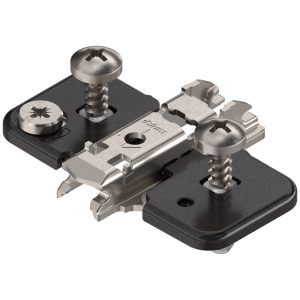 Blum Clip Top Kreuzmontageplatte ONYX mit Schrauben und Spreizdübeln, 0mm