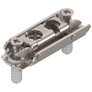 Blum Montageplatte mit Schrauben und Spreizdübeln, Montageplatte 0mm
