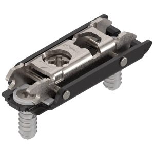 Blum Montageplatte ONYX schwarz mit Schrauben und Spreizdübeln, 0 mm