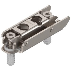 Blum Montageplatte mit Schrauben und Spreizdübeln, Montageplatte 3mm