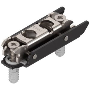 Blum Montageplatte ONYX schwarz mit Schrauben und Spreizdübeln, 3 mm