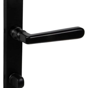Fimet Langschildgarnitur VIENNA BLACK aus Messing DIN-Norm schwarz, WC – Badezimmer