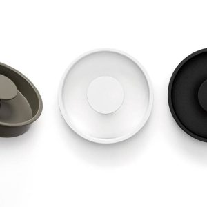 Viefe Möbelgriff DIPO aus Metall, Ø 70 mm, Weiß matt