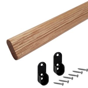 Gedotec Schrankrohr OAK aus Eichenholz oval, 30 x 15 x 1000 mm