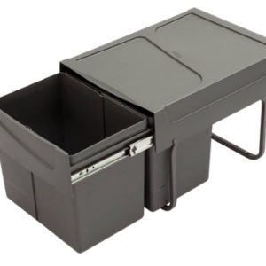 Häfele Abfalleimer M40 ausziehbar für Korpusbreite 400 mm, 2 x 15l