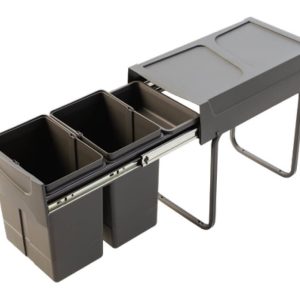Häfele Abfalleimer M30 ausziehbar für Korpusbreite 300 mm, 2 x 7l