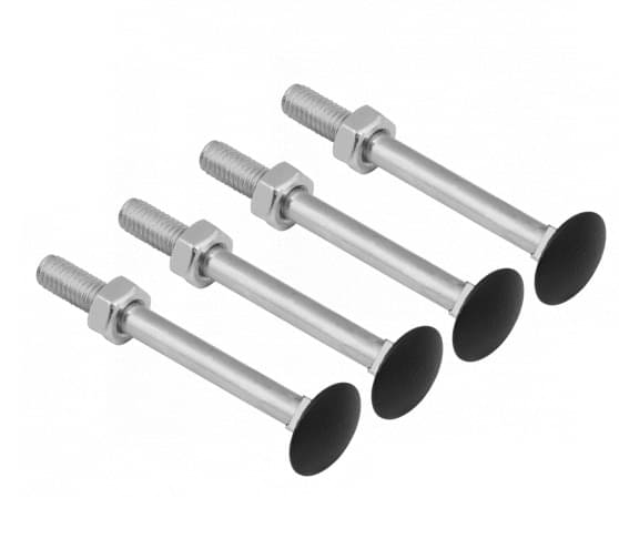 Domax Torbandschraube aus Stahl schwarz, M6 oder M8, 4-Stück-Set, M6 x 60 mm