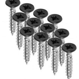Domax Spanplattenschrauben Ø 4,5 mm schwarz, 12-Stück-Set, 4,5 x 25 mm