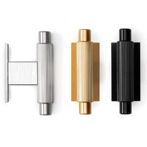 Viefe Möbelknopf ARPA PLATE aus Aluminium, Messing antik