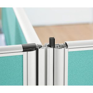 4 x 90° Winkelverkettung Schallschutz System 40, für Stellwandhöhe 1200 mm
