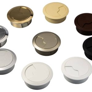 Gedotec Kabeldurchlass WORK aus Kunststoff rund 60 mm, Silber matt