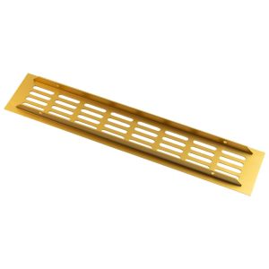Gedotec Lüftungsgitter aus Aluminium mit gerillten Stegen, 60 mm  –  Gold eloxiert – 1000 mm
