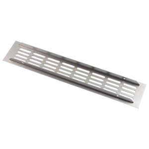 Gedotec Lüftungsgitter aus Aluminium mit gerillten Stegen, 60 mm  –  Silber eloxiert – 1000 mm