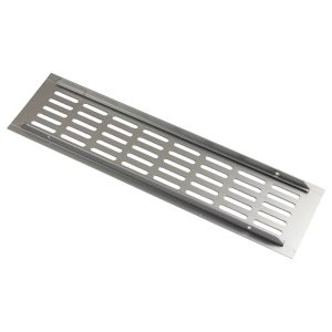 Gedotec Lüftungsgitter aus Aluminium mit gerillten Stegen, 80 mm  –  Silber eloxiert – 1000 mm