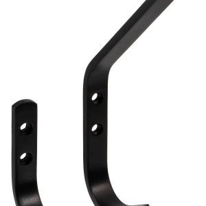 Gedotec Garderobenhaken Wandhaken CORA Kleiderhaken Aluminium schwarz, Huthaken (Höhe 178,5 mm)