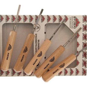 Stubai Mikro-Schnitzersatz 6 teilig mit Holzgriff