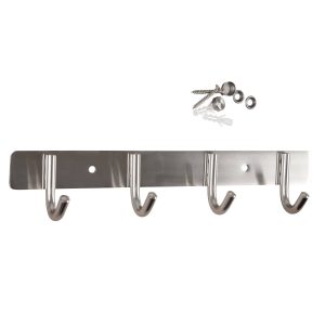 Gedotec Hakenleiste SMART Edelstahl Wandgarderobe 4 Haken