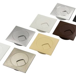 Häfele Kabeldurchlass PLAZA aus Kunststoff quadratisch 60 mm, Schwarz