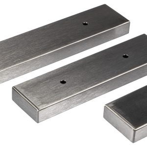Häfele Möbelfuß H3918 Edelstahl ohne Höheneinstellung, Edelstahl gebürstet, 150 mm