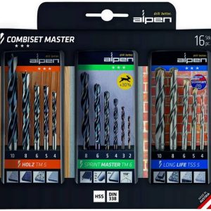 Alpen Bohrer-Kombiset MASTER aus Chrom-Vanadium-Stahl